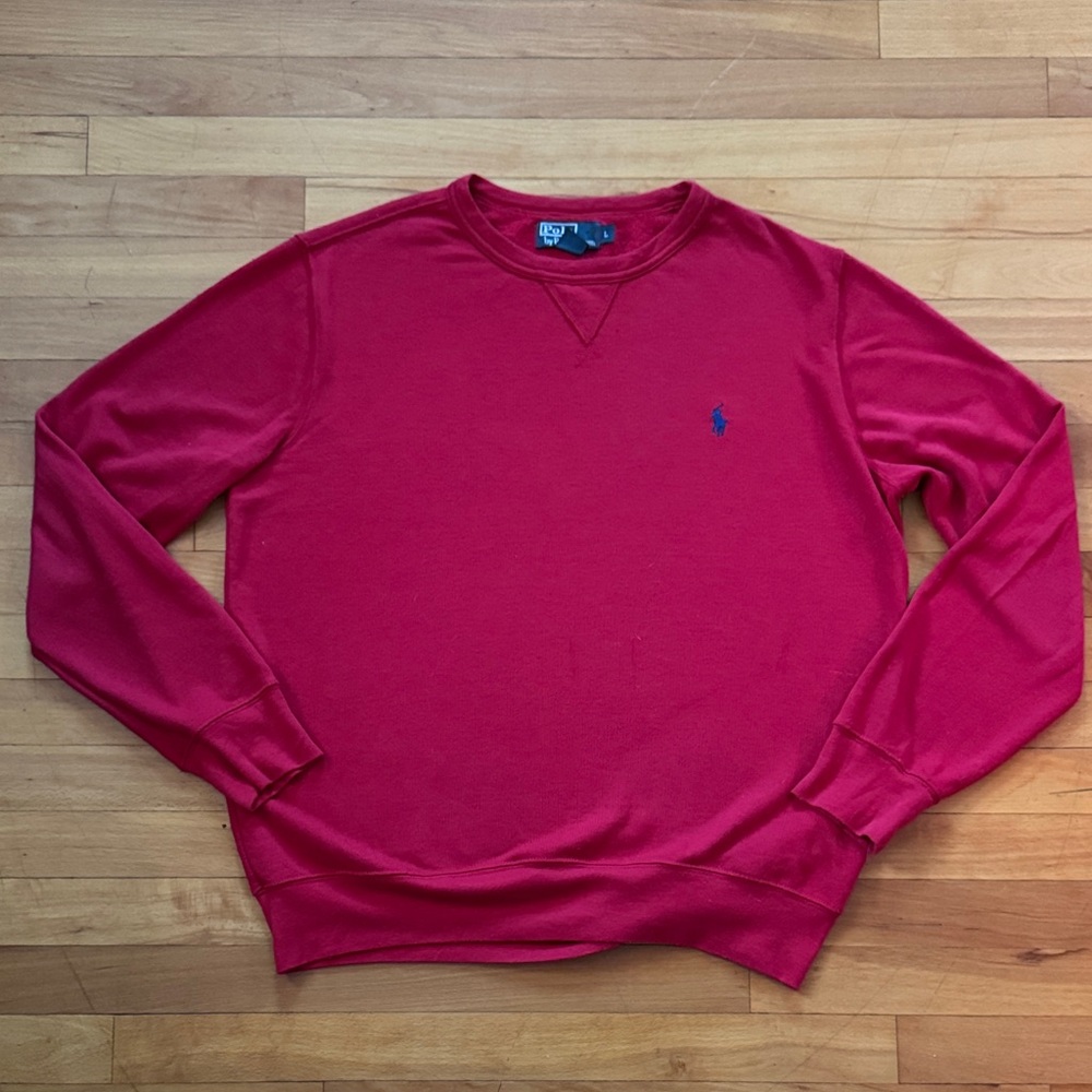 Polo by Ralph Lauren Men's Vibrant Red Crewneck Sweater